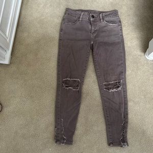 American Eagle next level stretch size 0 extra short mauve jeans.